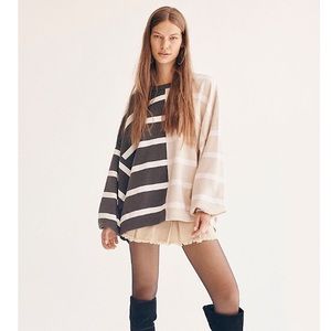 Free People Uptown Stripe Pullover
